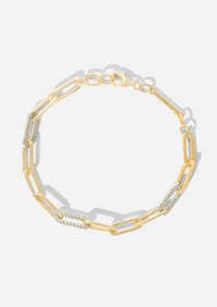 Diamond Staple Bracelet