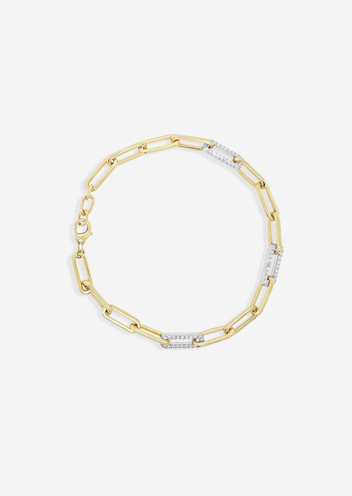 Diamond Staple Bracelet