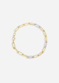 Diamond Staple Bracelet