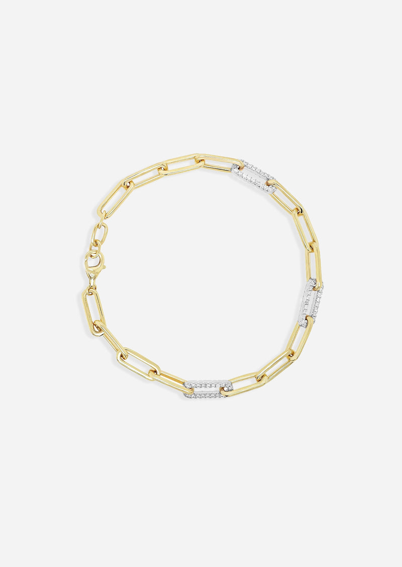 Diamond Staple Bracelet