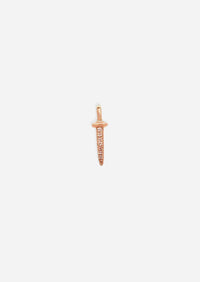 Diamond Sword Threaded Flat Back Earring | Single