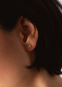 Wishbone Threaded Flat Back Earring