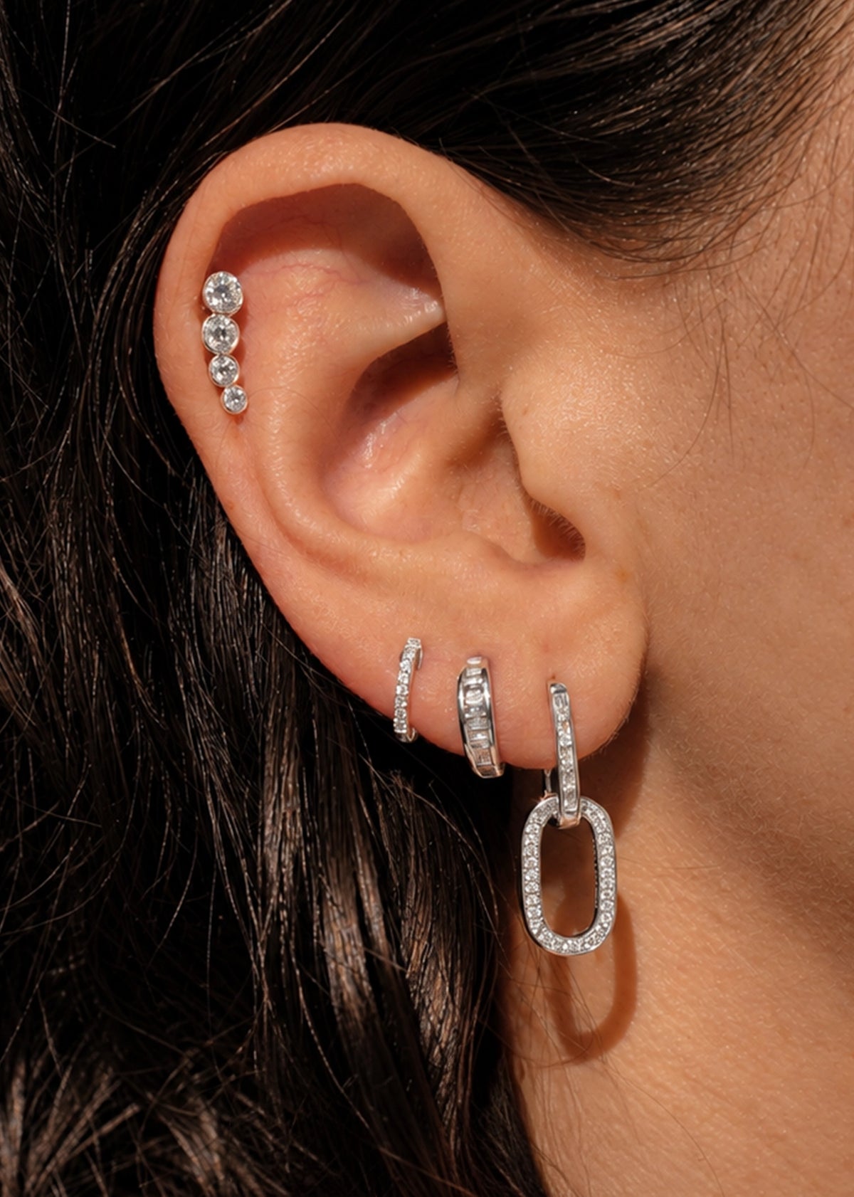 Diamond Oval Link Charm Connector