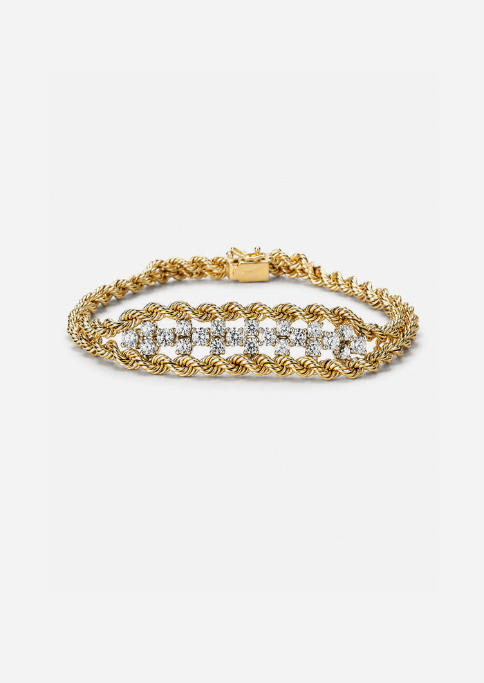 Diamond Rope ID Bracelet