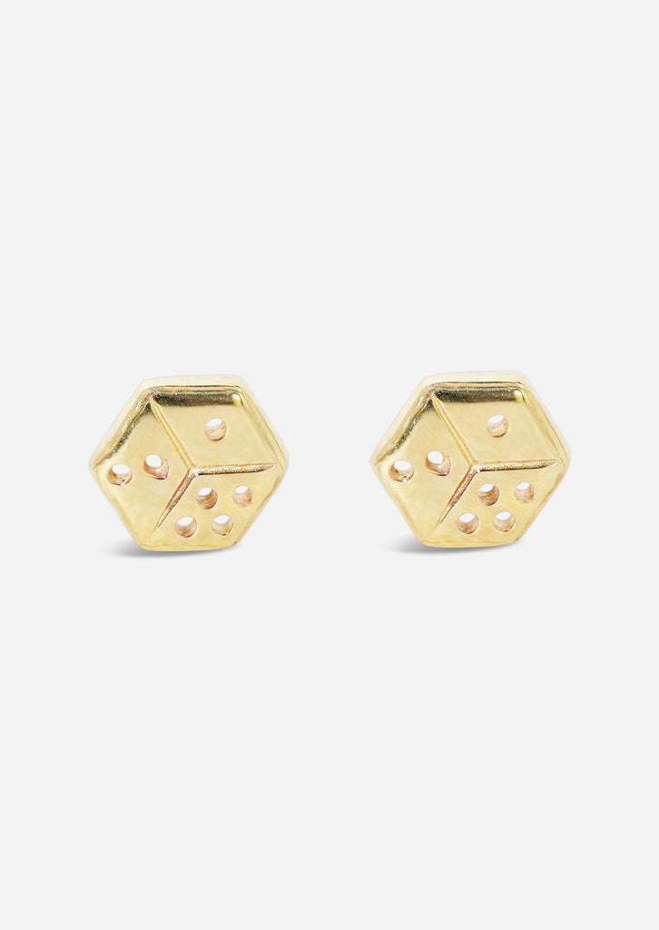 Fortuna Threaded Flat Back Earring | Single