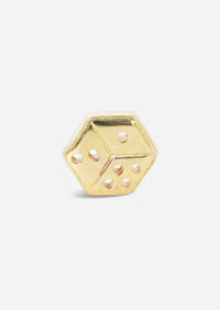Fortuna Threaded Flat Back Earring | Single