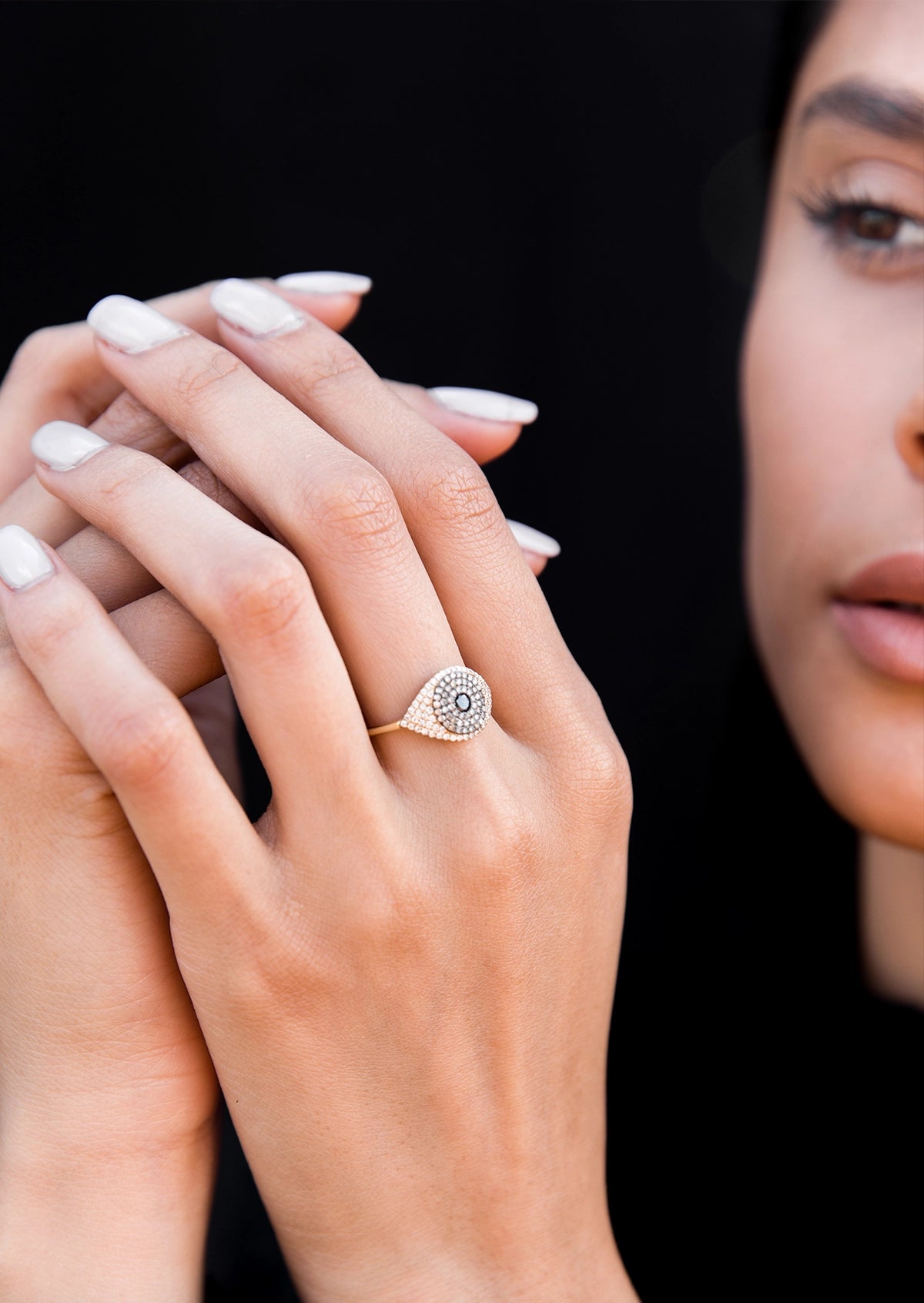 Evil Eye Protector Ring - Brown
