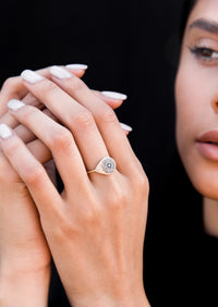 Evil Eye Protector Ring - Brown