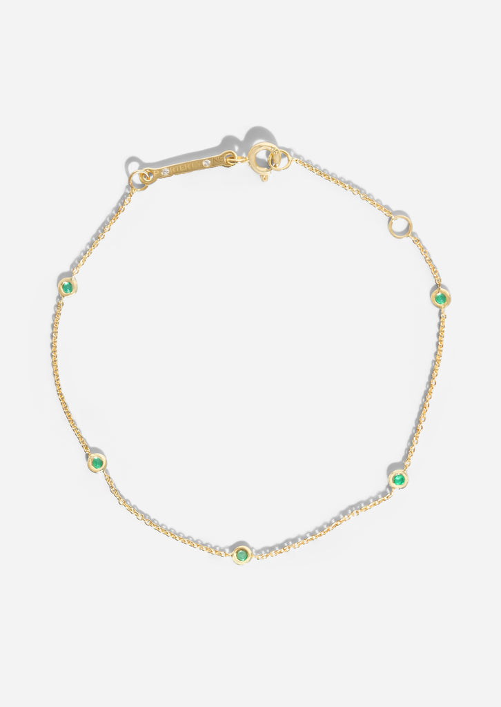 Sacred 5 Emerald Station Bracelet