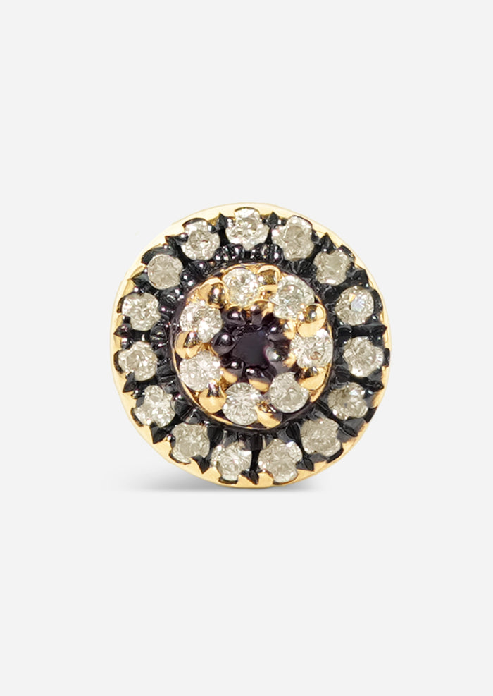 Evil Eye Protector Threaded Flat Back Earring | Single