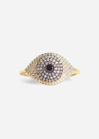 Evil Eye Protector Ring - Brown