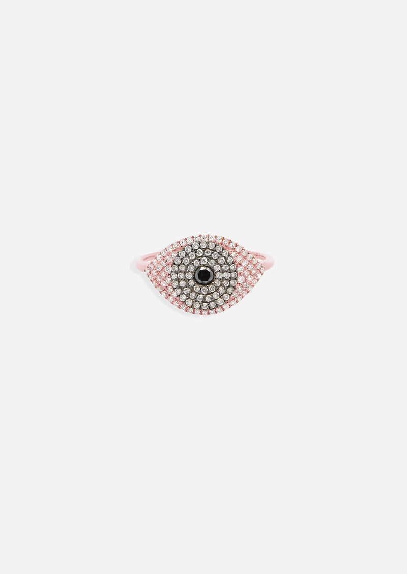 Evil Eye Protector Ring - Brown