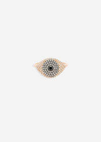 Evil Eye Protector Ring - Brown
