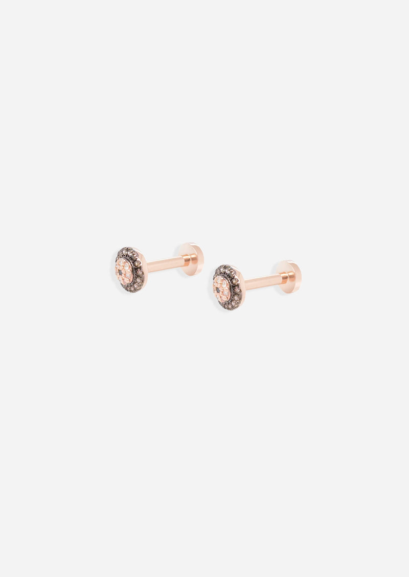 Evil Eye Protector Threaded Flat Back Earring | Single