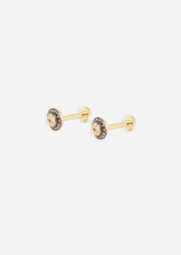 Evil Eye Protector Threaded Flat Back Earring | Single