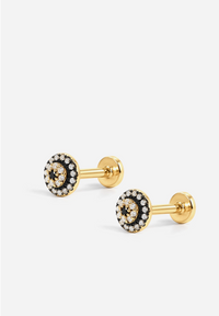 Evil Eye Protector Threaded Flat Back Earring