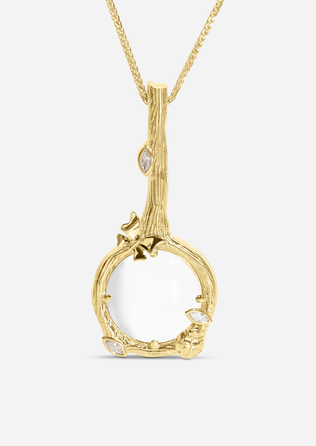 Enchanted Forest Magnifying Glass Pendant