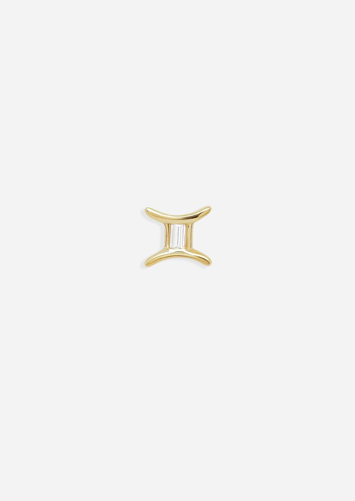 Gemini Threaded Flat Back Earring
