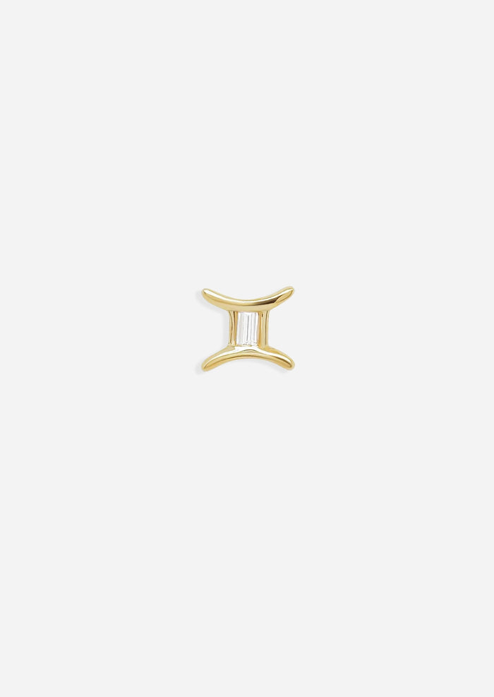 Gemini Threaded Flat Back Earring