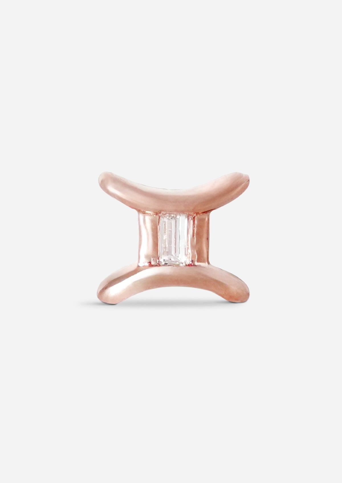 Gemini Threaded Flat Back Earring