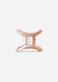 Gemini Threaded Flat Back Earring