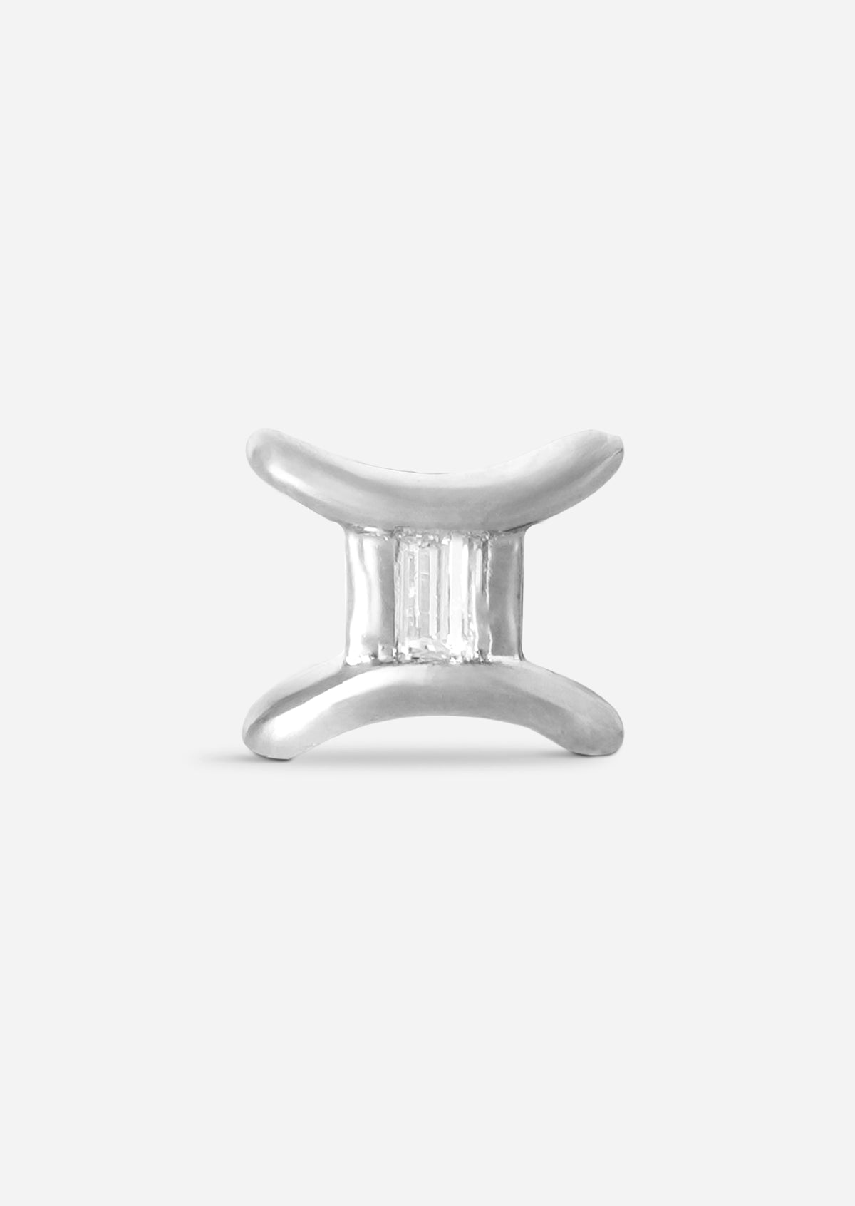 Gemini Threaded Flat Back Earring