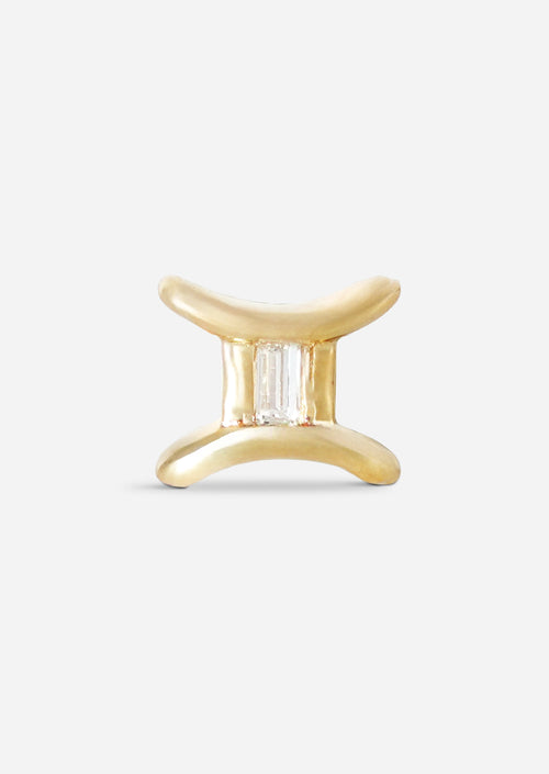 Gemini Threaded Flat Back Earring | 14K Gold – Porter Lyons