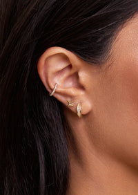 Gemini Threaded Flat Back Earring
