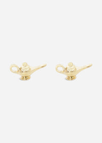 Genie Lamp Threaded Flat Back Earring | Single