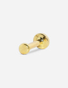 Gold Dome Threaded Flat Back Earring