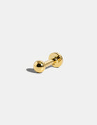 2.5mm Gold Dome Threaded Flat Back Earring