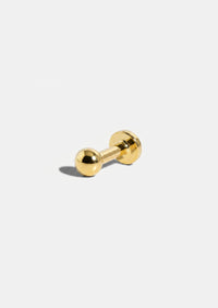 2.5mm Gold Dome Threaded Flat Back Earring