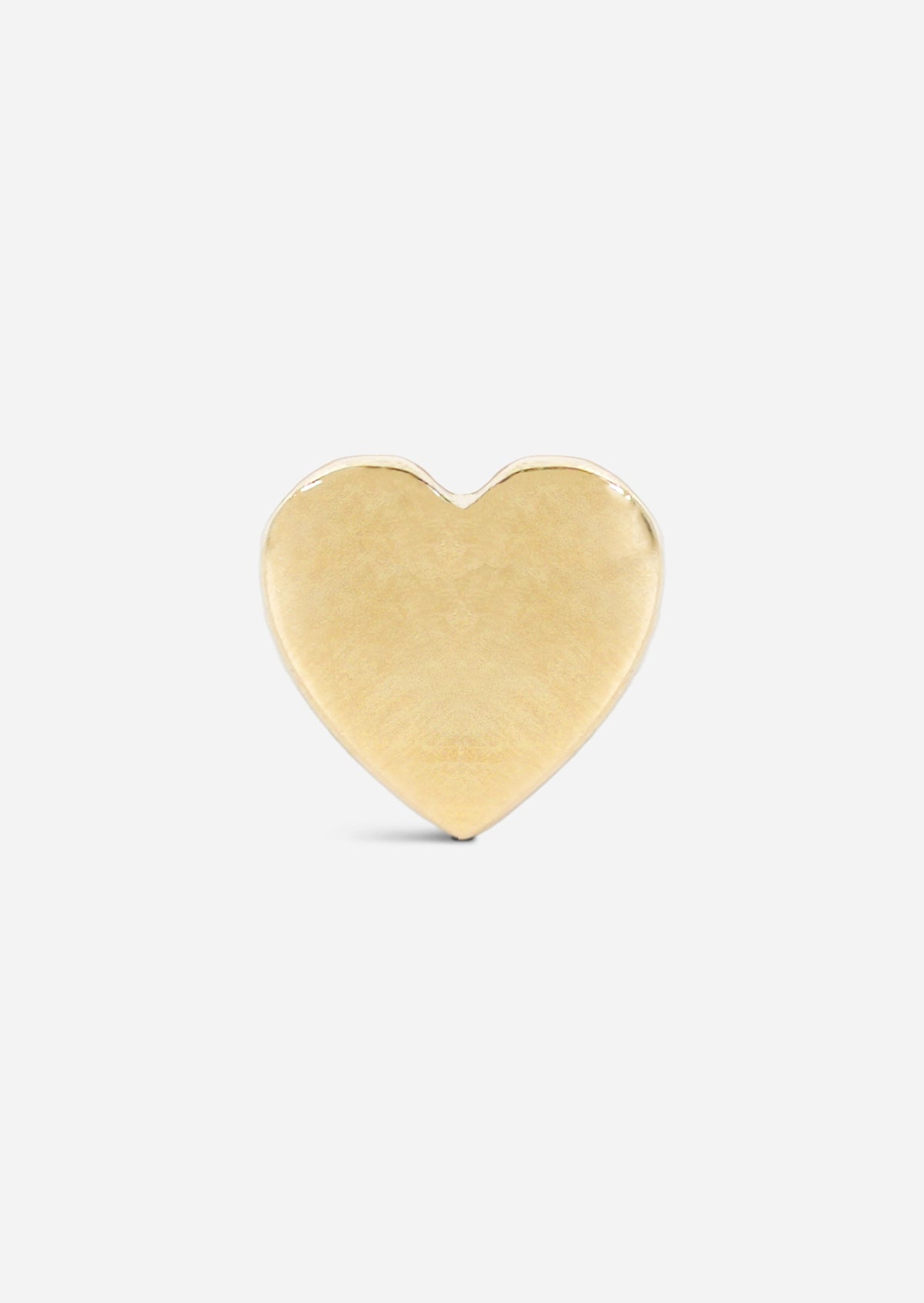 Mini Gold Heart Threaded Flat Back Earring | Single