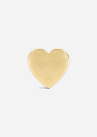 Mini Gold Heart Threaded Flat Back Earring | Single
