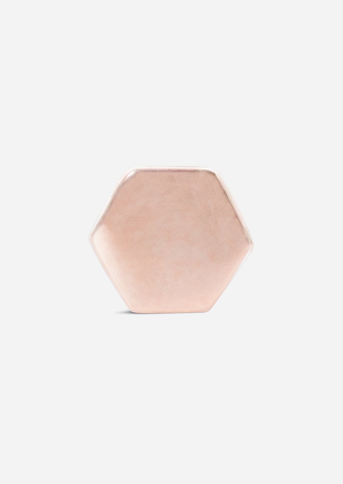 Gold Hexagon Threaded Flat Back Earring | Single