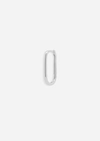 Gold Oval Lock Hoop | Single