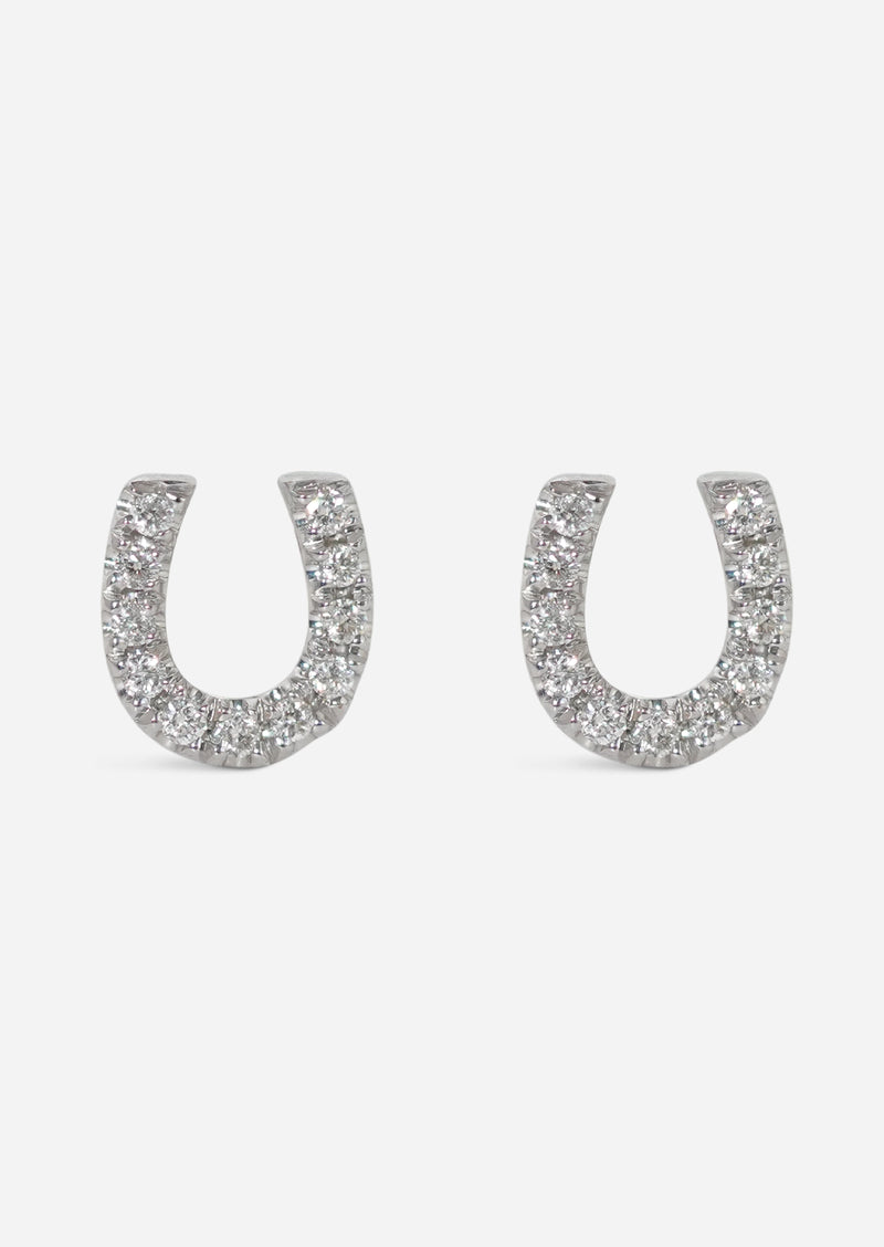 Horseshoe Threaded Flat Back Earring | Single