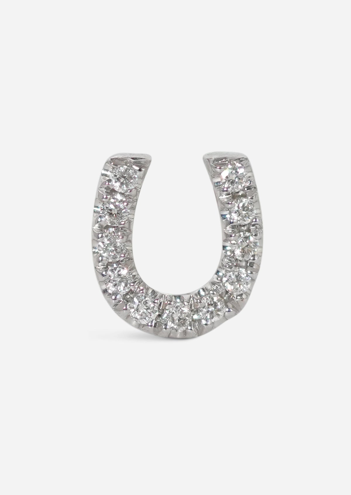 Horseshoe Threaded Flat Back Earring | Single