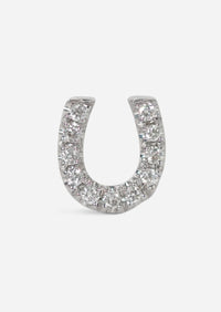Horseshoe Threaded Flat Back Earring | Single