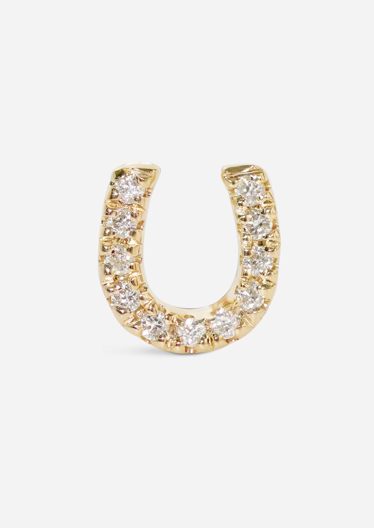 Horseshoe Threaded Flat Back Earring | Single
