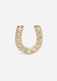 Horseshoe Threaded Flat Back Earring | Single