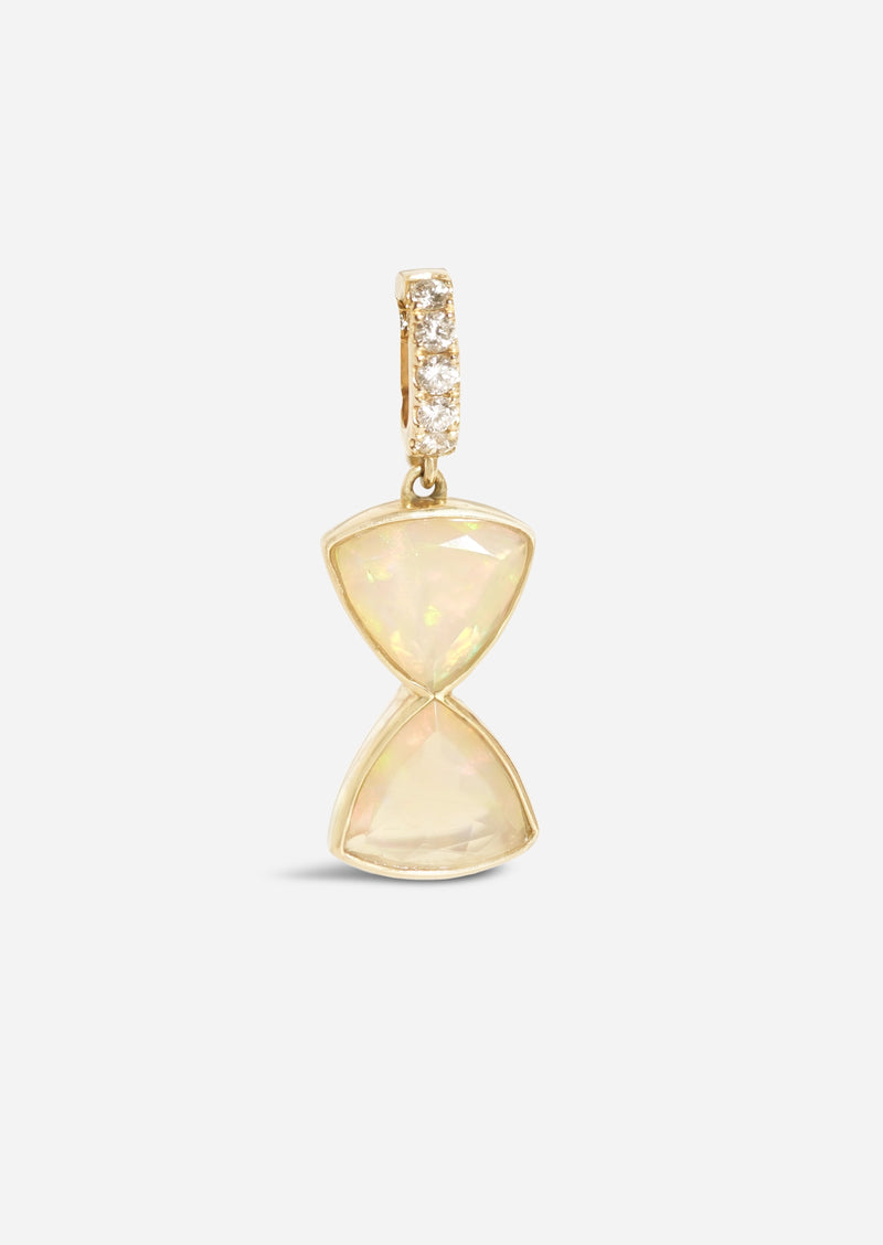 Hourglass Opal Charm