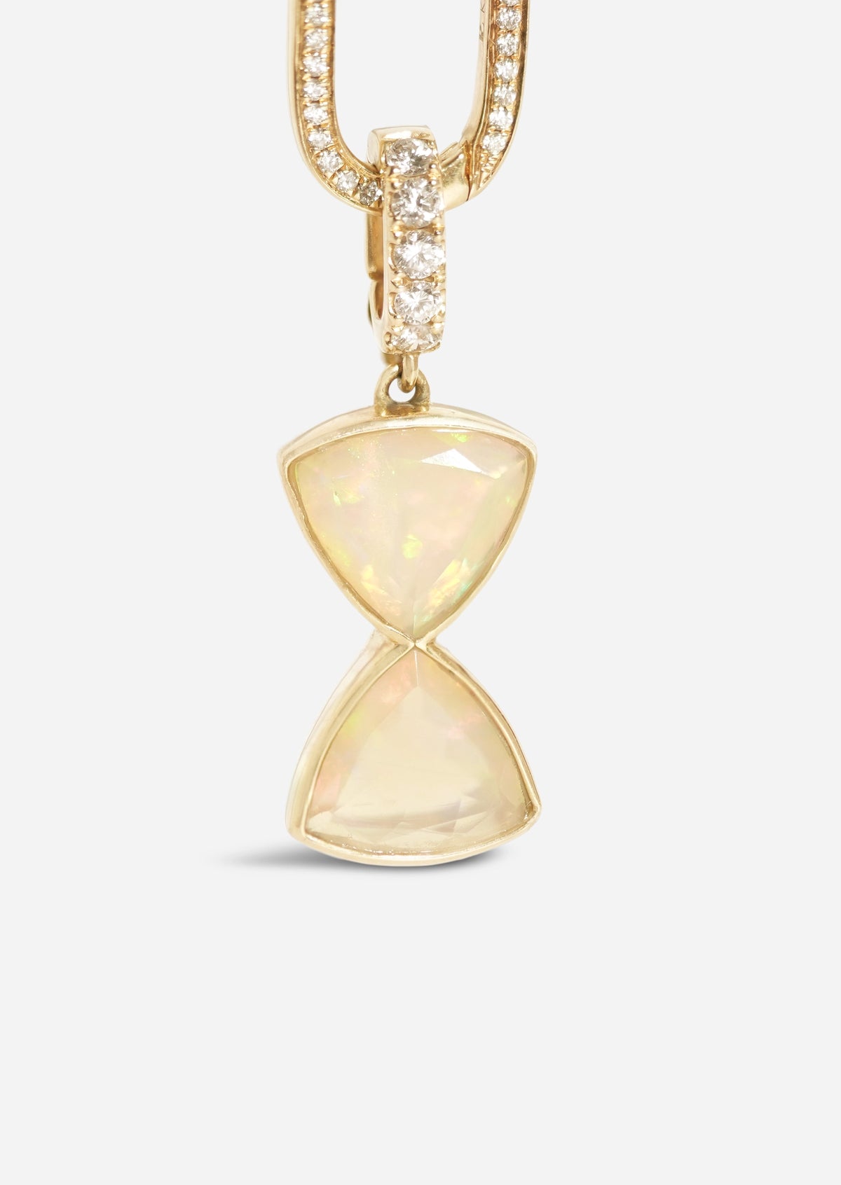 Hourglass Opal Charm