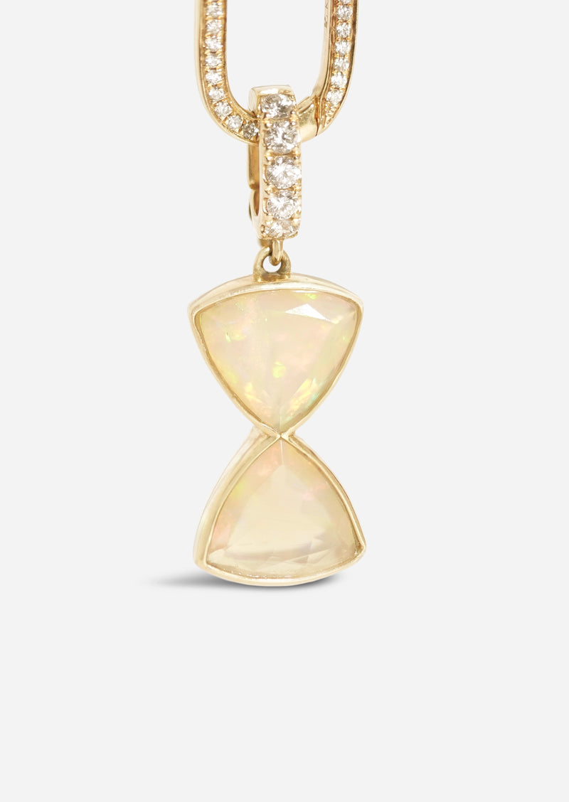 Hourglass Opal Charm
