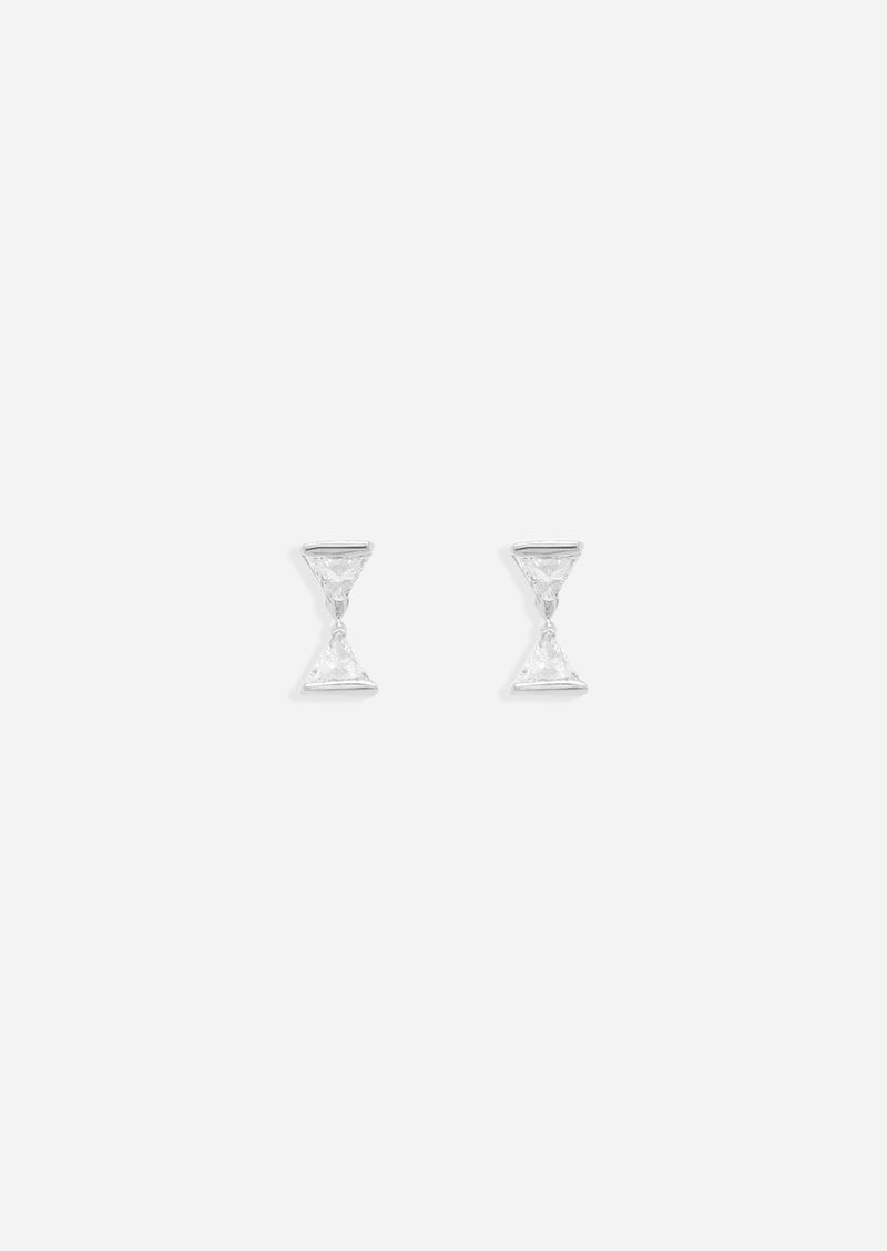 Hourglass Threaded Flat Back Earring | Single