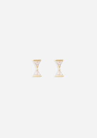 Hourglass Threaded Flat Back Earring | Single