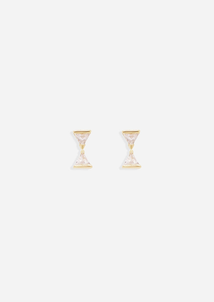 Hourglass Threaded Flat Back Earring | Single