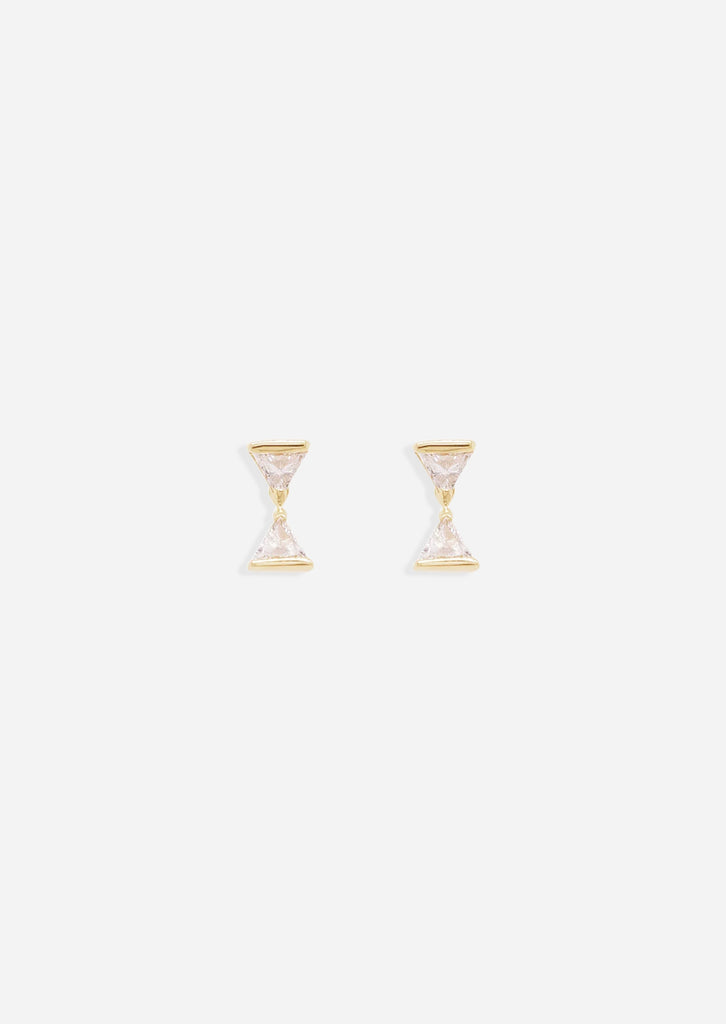 Hourglass Threaded Flat Back Earring | Single