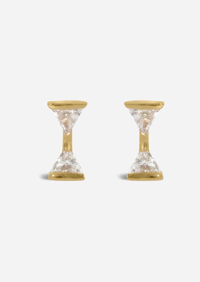 Hourglass Threaded Flat Back Earring | Single