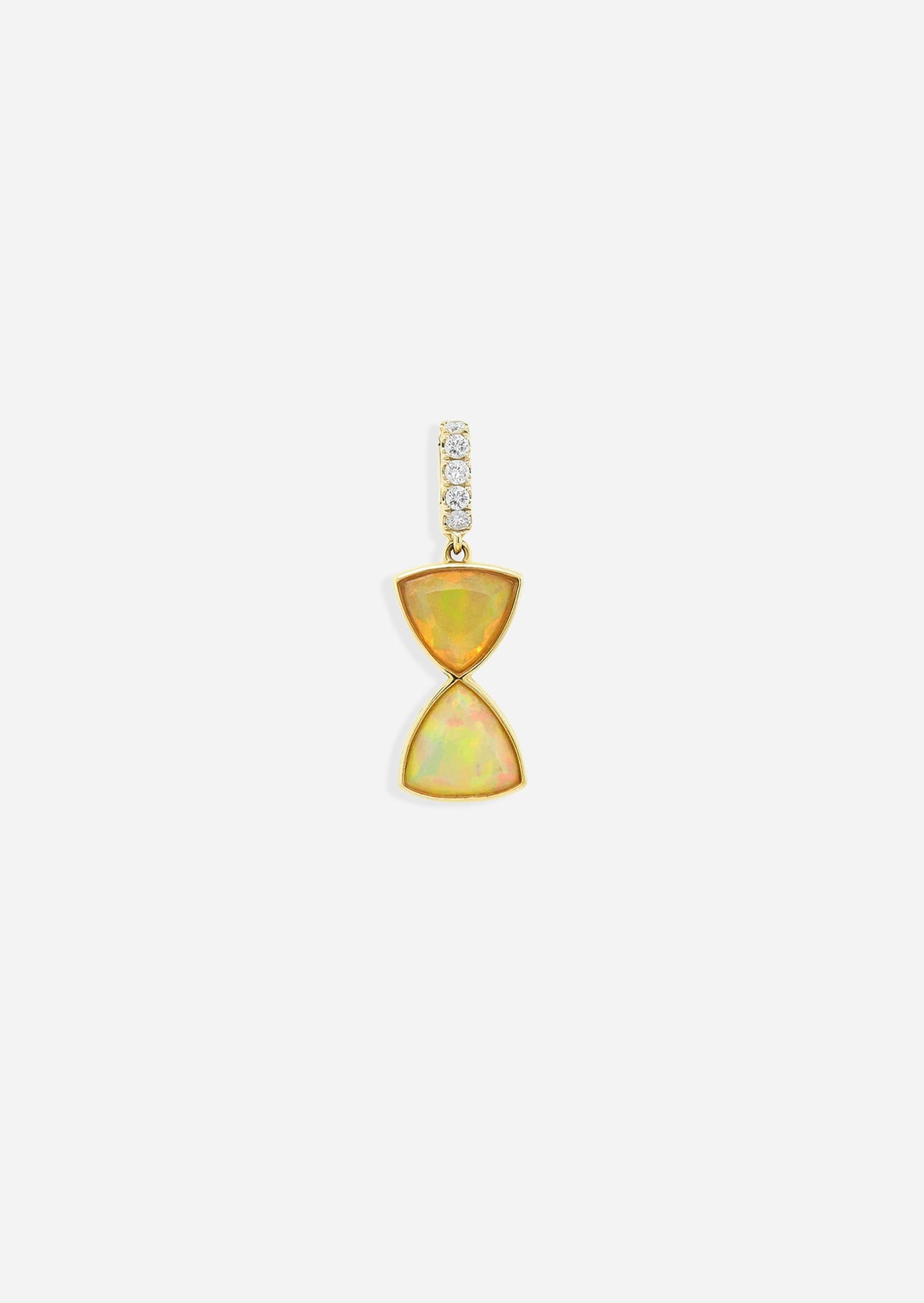 Hourglass Opal Charm